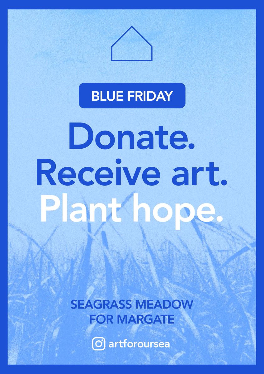 #BlueFriday 
Turn to blue tomorrow.
Please share to support the planting of a seagrass meadow for Margate, funded by art 🙏🌊💙

crowdfunder.co.uk/p/art-for-our-…