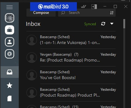 orcinus's tweet photo. . @mailbird used to be a good Windows email client, but has been turned into a steaming pile of human shit thanks to their marketing. I can't use it for A DAY now without them plastering some kind of an ad over the UI.

And that's with a fully paid business subscription. https://t.co/qWkJVKk8Qd