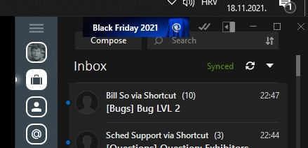 orcinus's tweet photo. . @mailbird used to be a good Windows email client, but has been turned into a steaming pile of human shit thanks to their marketing. I can't use it for A DAY now without them plastering some kind of an ad over the UI.

And that's with a fully paid business subscription. https://t.co/qWkJVKk8Qd