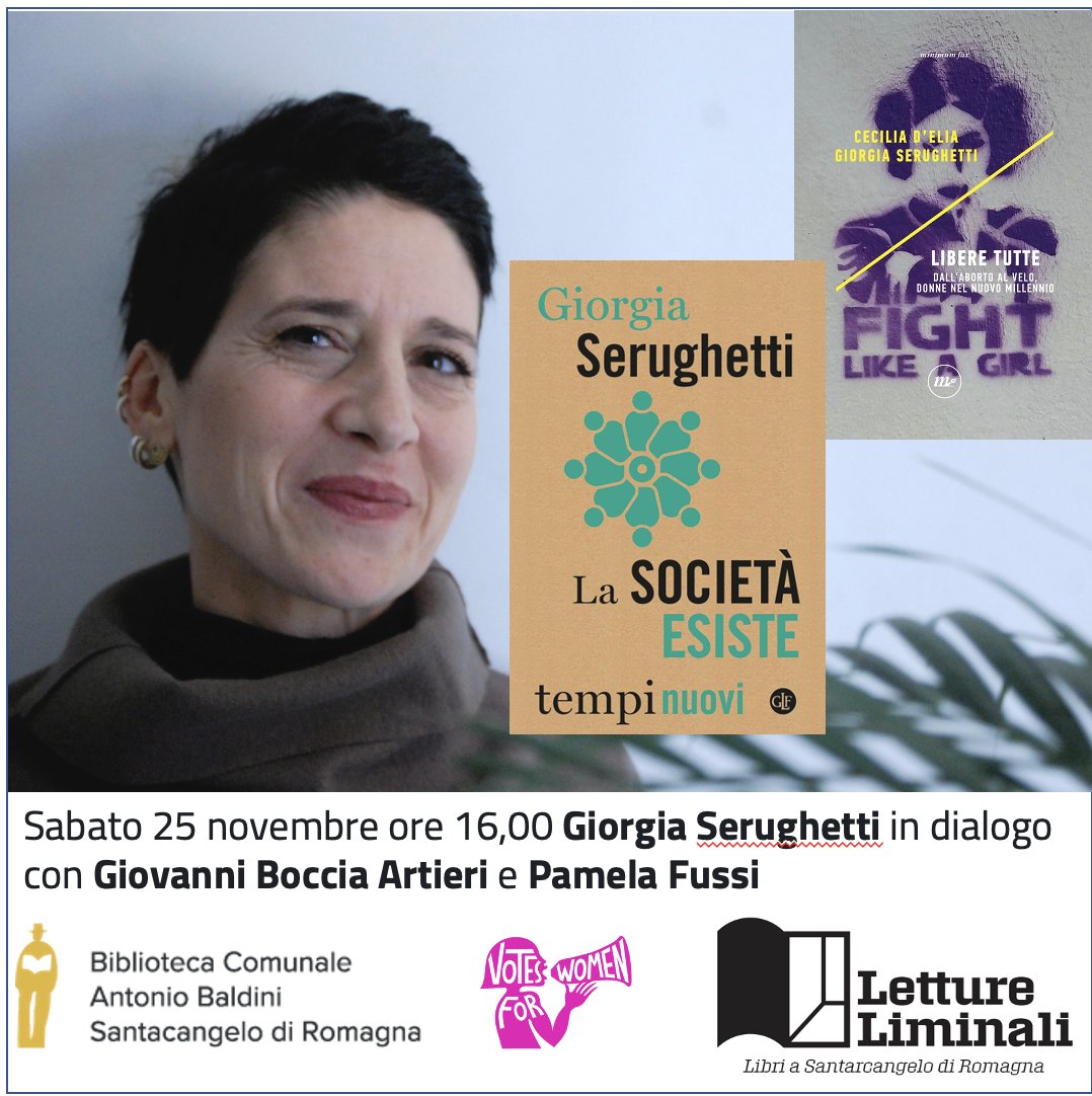 Con @PamelaF22523628 assieme a @giorgiaseru per discutere di società, diritti, femminismo e molto altro #lettureliminali