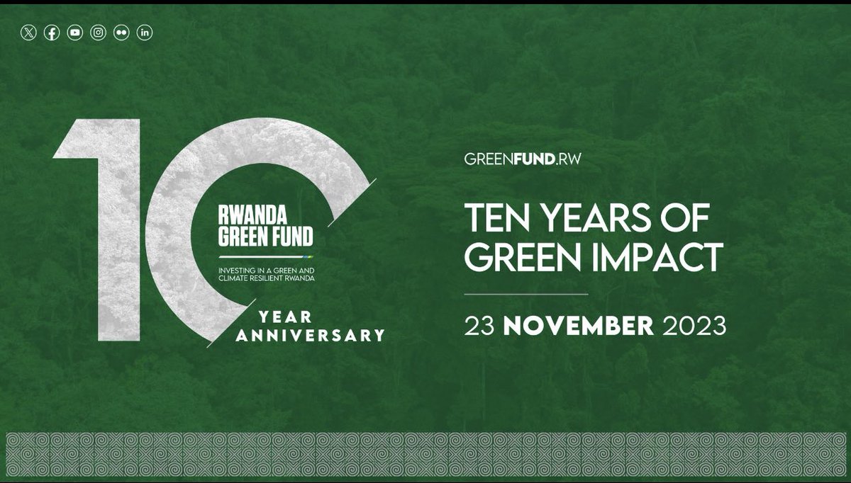 @GreenFundRw - pivot behind grant financing of cities for Rwanda to be climate resilient to Agriculture, settlements, to have sustainable forest management. Congratulations 👏 🎉 @TeddyMugabo_ you are a better voice in this journey of resilience and adaptation.#10yearsofimpact.