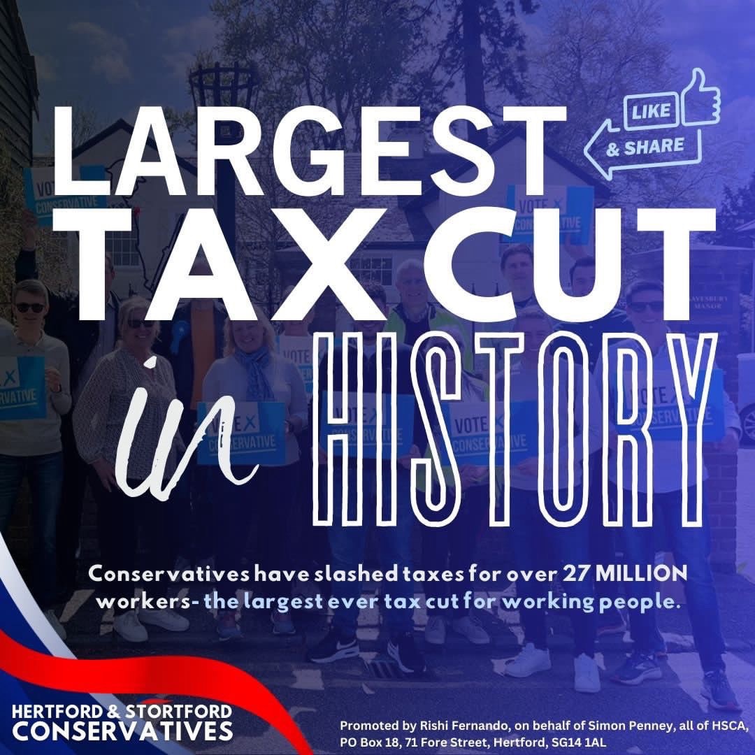 Conservatives have delivered the LARGEST tax cut in history!