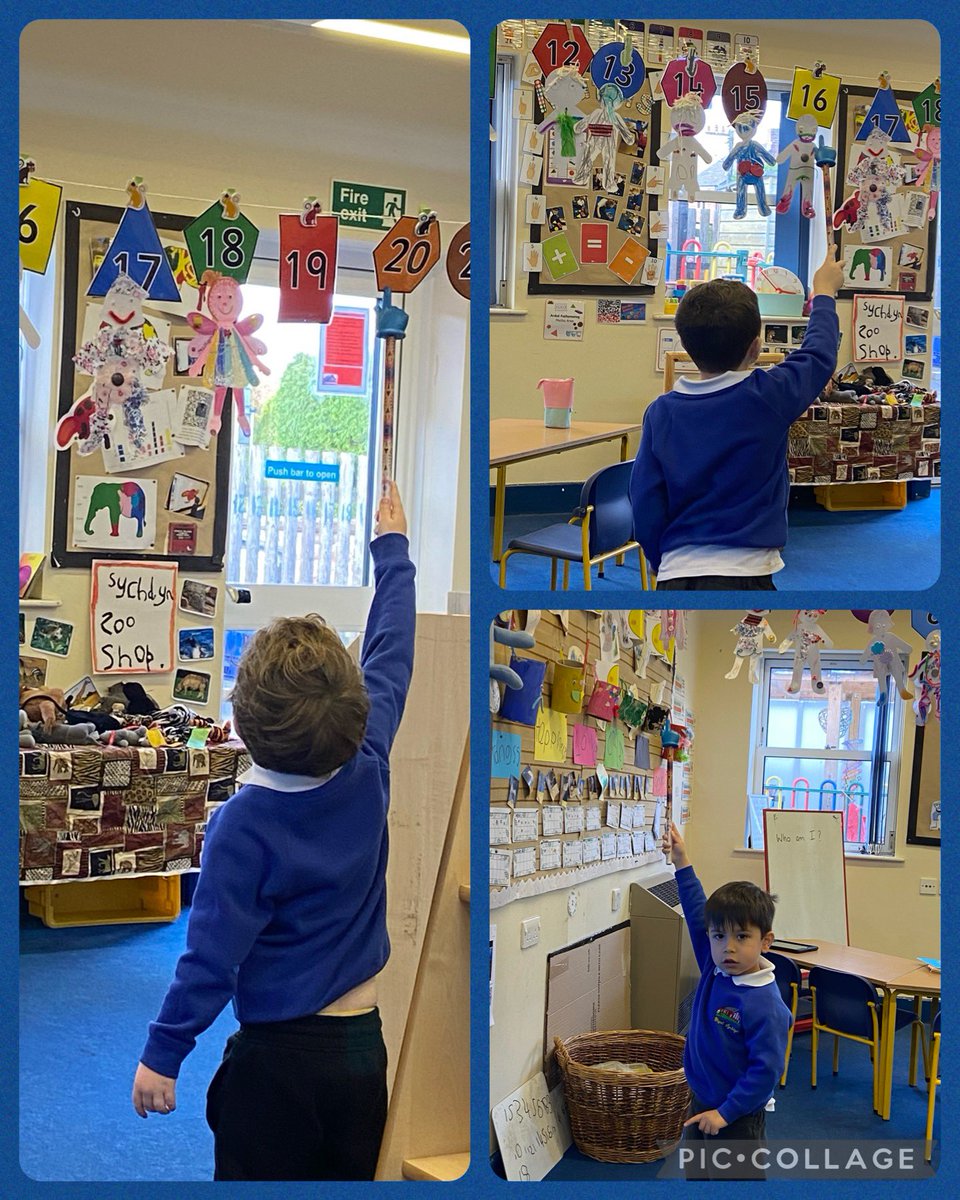 PrattCelyn's tweet photo. If we get five minutes during  the day we sing our Number Line song. The children are becoming 🌟 at recognising numbers to 20 👏👏👏 next step will be 1 more/less 🙌@SychdynSchool https://t.co/Nlkbwn5wZm