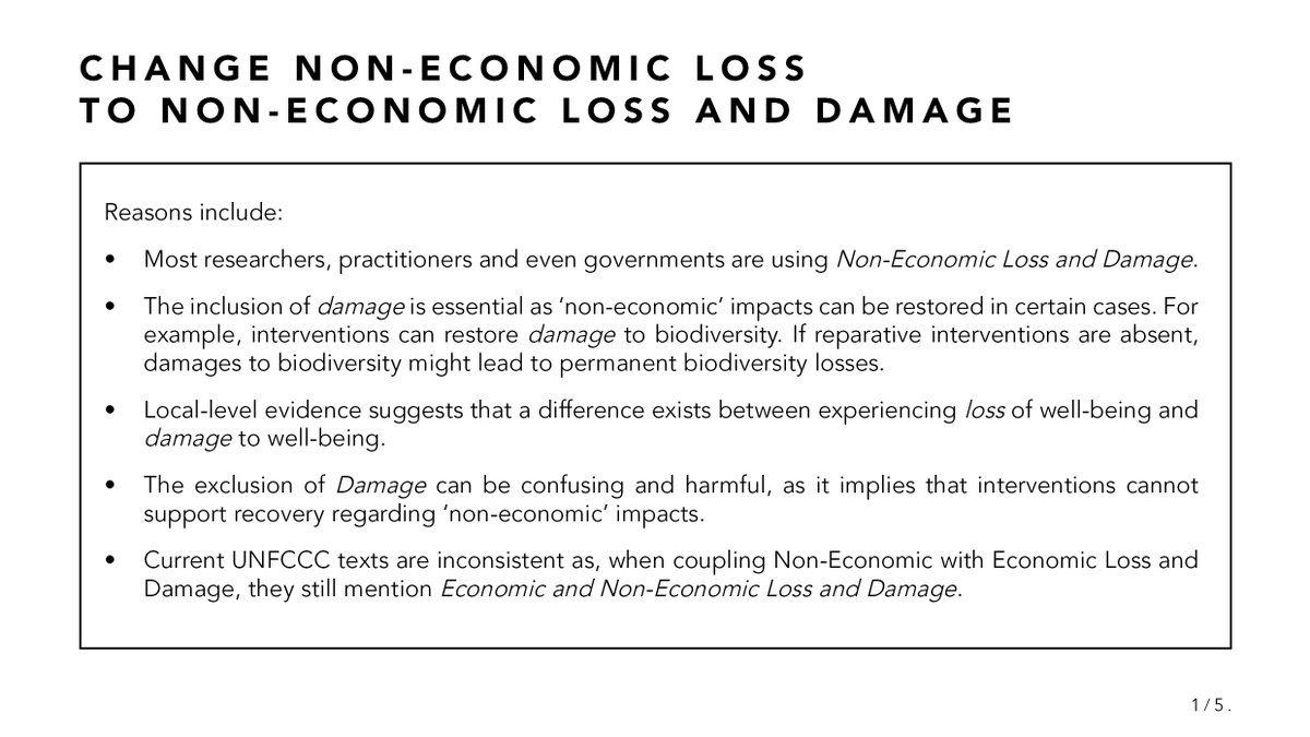 🤔Under the @UNFCCC, Non-Economic Losses rather than Non-Economic #LossAndDamage is used. However, the exclusion of 'Damage' can be confusing and harmful. This new policy brief explains why this should change. 👇 🔗Read it here: lossanddamagecollaboration.org/publication/un…