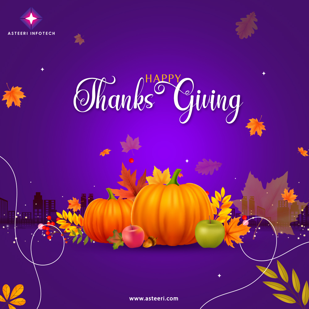 AsteeriInfotech's tweet photo. Today is all about positive vibes.

"Happy Thanks Giving From our Asteeri Infotech Family to Yours!"

#Blessed #ThanksgivingJoy #ThankfulHeart #ThanksgivingFeels #asteeriinfotech #wikipedia #education #freeknowledge #knowledgeispower #digitalmarketing #seo #emailmarketing https://t.co/blHPthpWT5