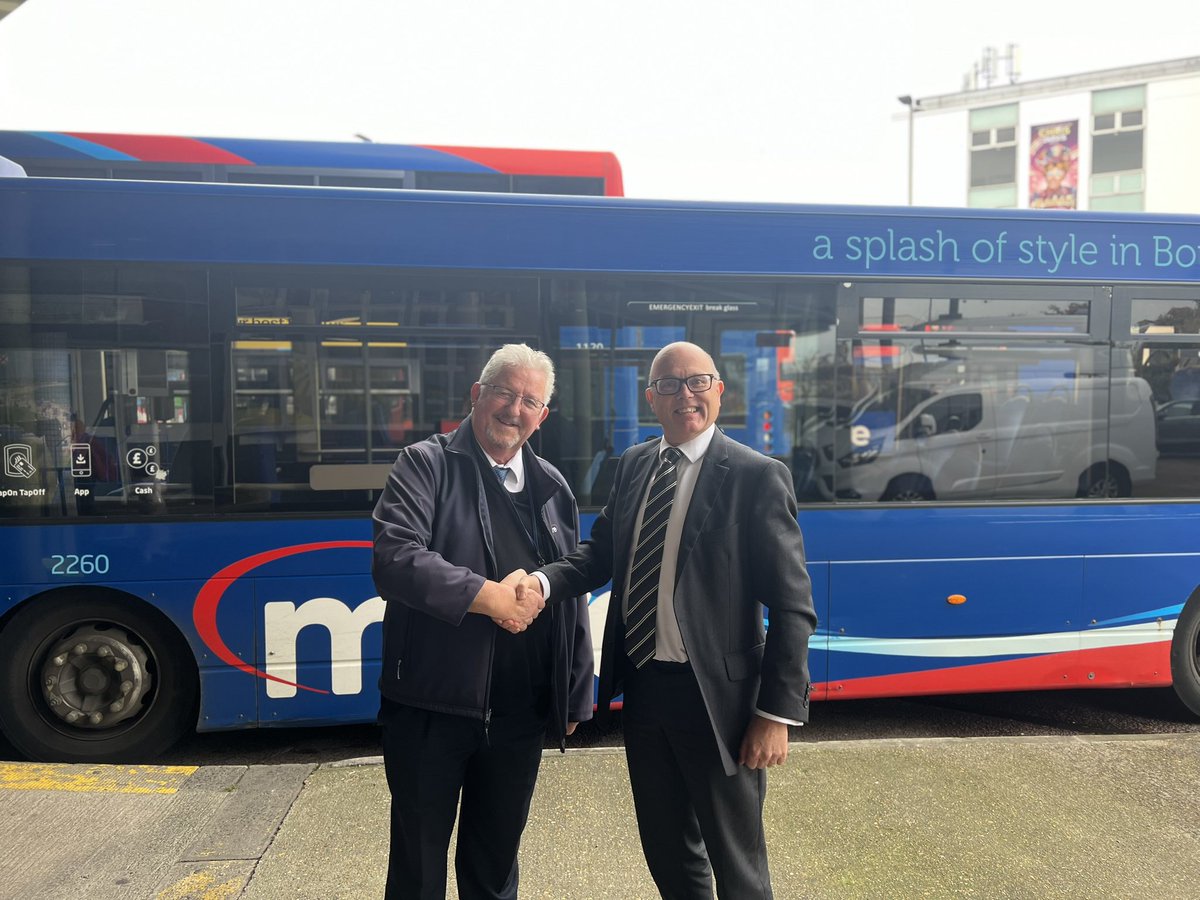 This is Allen who works as a driver at <a href="/Morebusco/">morebus</a> and celebrated an incredible 55 years with us earlier this month, though he looks nowhere near old enough for that. He joined the day Poole Bus Station opened! Thank you for your many years of loyalty and hard work Allen.