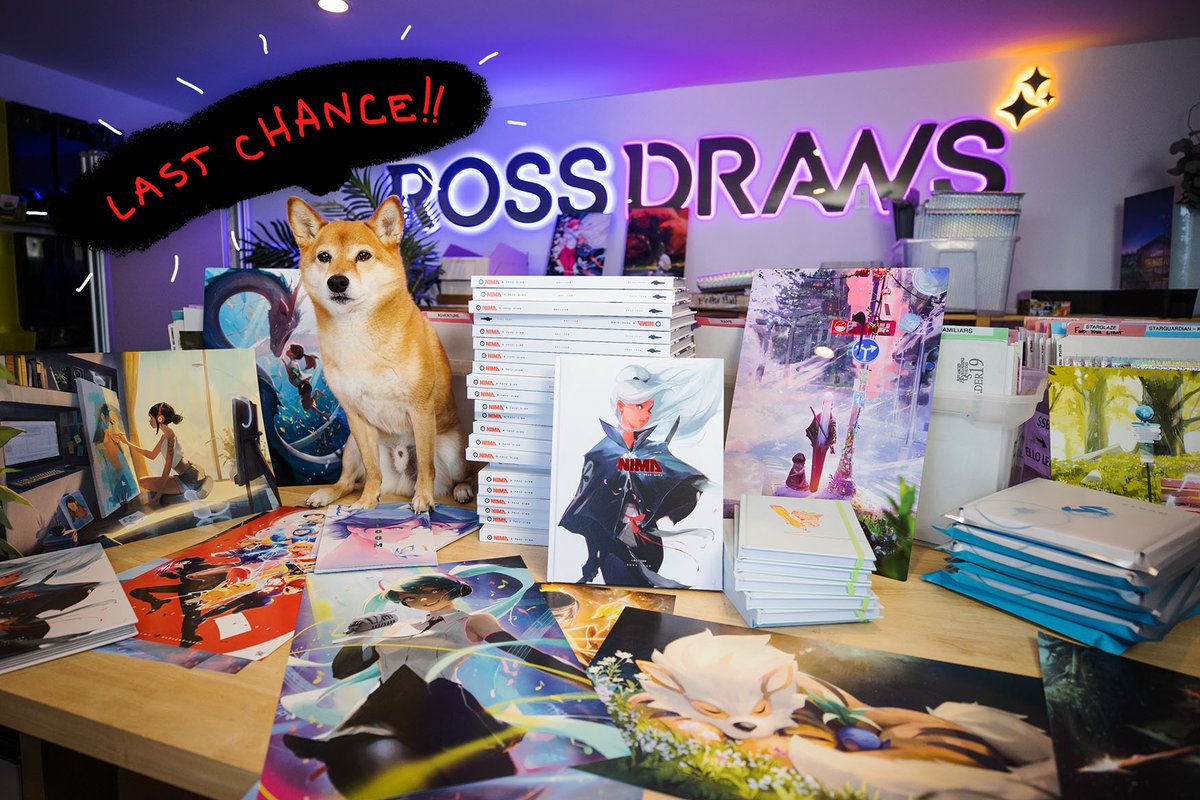 anddd WE’RE LIVE! ✨ my 'Last Chance' shop event just dropped!! my whole store is on sale, up to 60% off, biggest event I’ve ever done ~happy holidays everyone !! 😚🤍 rossdraws.com