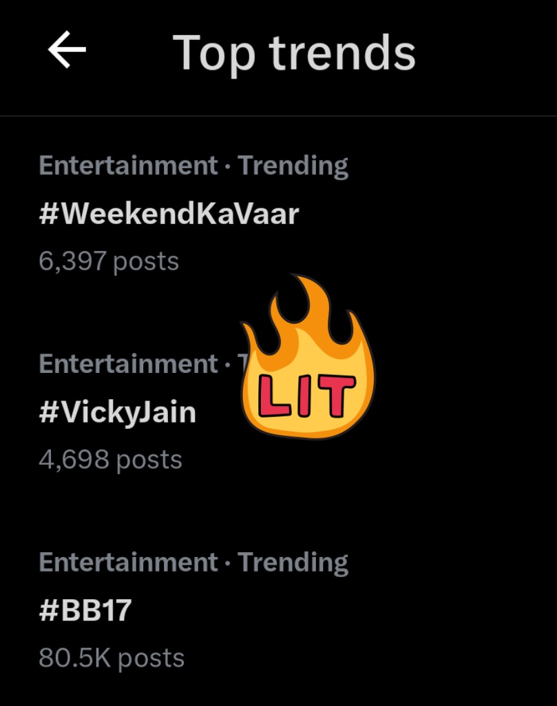 Every other Day #VickyBhaiya is trending 🔥🔥
#VickyJain #BB17 #WeekendKaVar