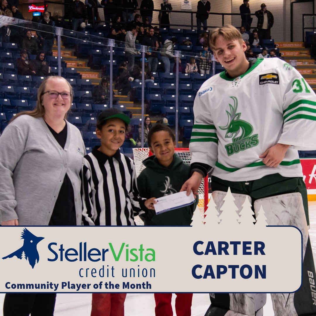 Congratulations to Carter Capton on being the StellerVista Credit Union Community Player of the Month!

#GoBucksGo
#JoinTheHerd