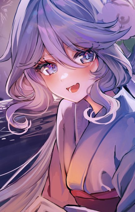 「purple eyes yukata」 illustration images(Latest)