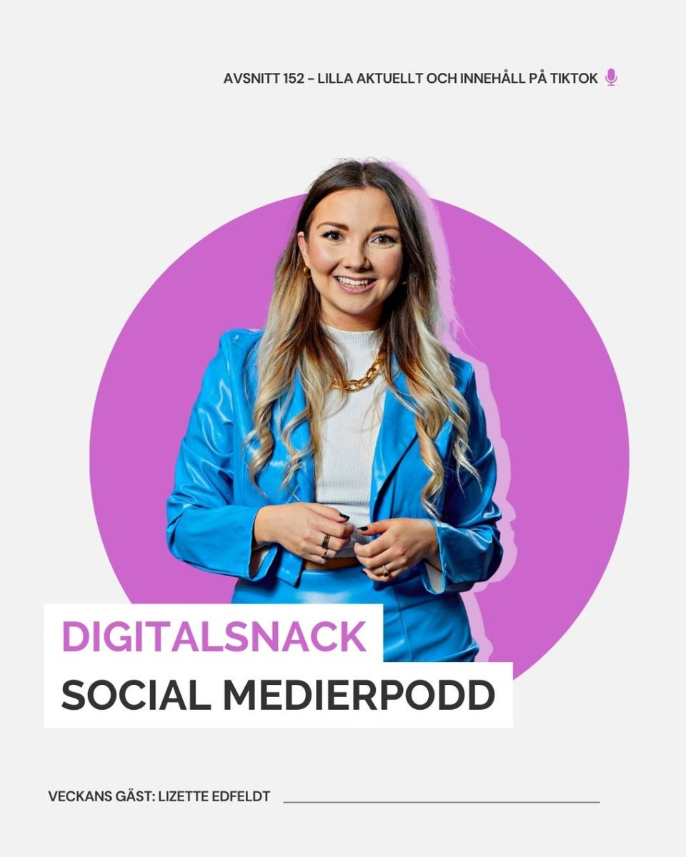 ⚡️44% av Sveriges högstadieelever föredrar TikTok som sin främst nyhetskanal. 

Såklart var vi tvungna att bjuda in Lilla Aktuellt i podden för att prata mer om hur de jobbar med just nyheter på TikTok. 

Lyssna där poddar finns eller via länken 👉🏼 digitalsnack.se/kunskap/podcas…
