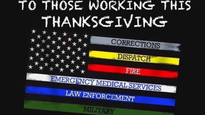 Wishing our family, friends, volunteers, &amp; supporters a very safe and happy Thanksgiving holiday. We especially extend these greetings to our military and first responders who are deployed and on duty today that can’t be with their families in order to keep our communities safe.
