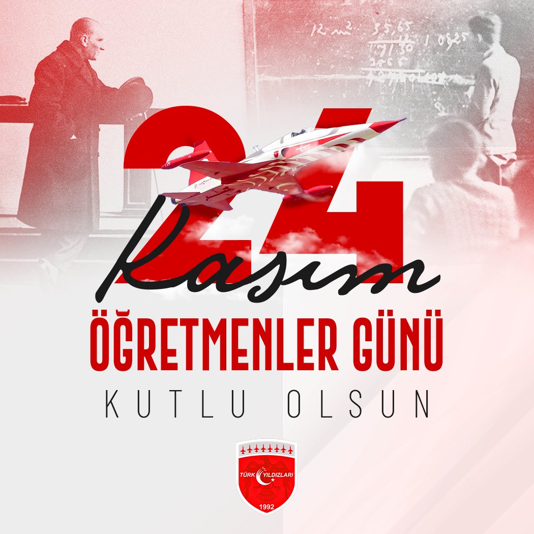 Güzel ülkemizin her bir karışında, vazifelerini başarıyla yerine getiren sevgili öğretmenlerimizin Öğretmenler Günü'nü yürekten kutluyoruz. #TürkHavaKuvvetleri #TürkYıldızları #öğretmenlergünü #öğretmen #teachersday #Aviation #AviationLovers @tcsavunma @TSKGnkur