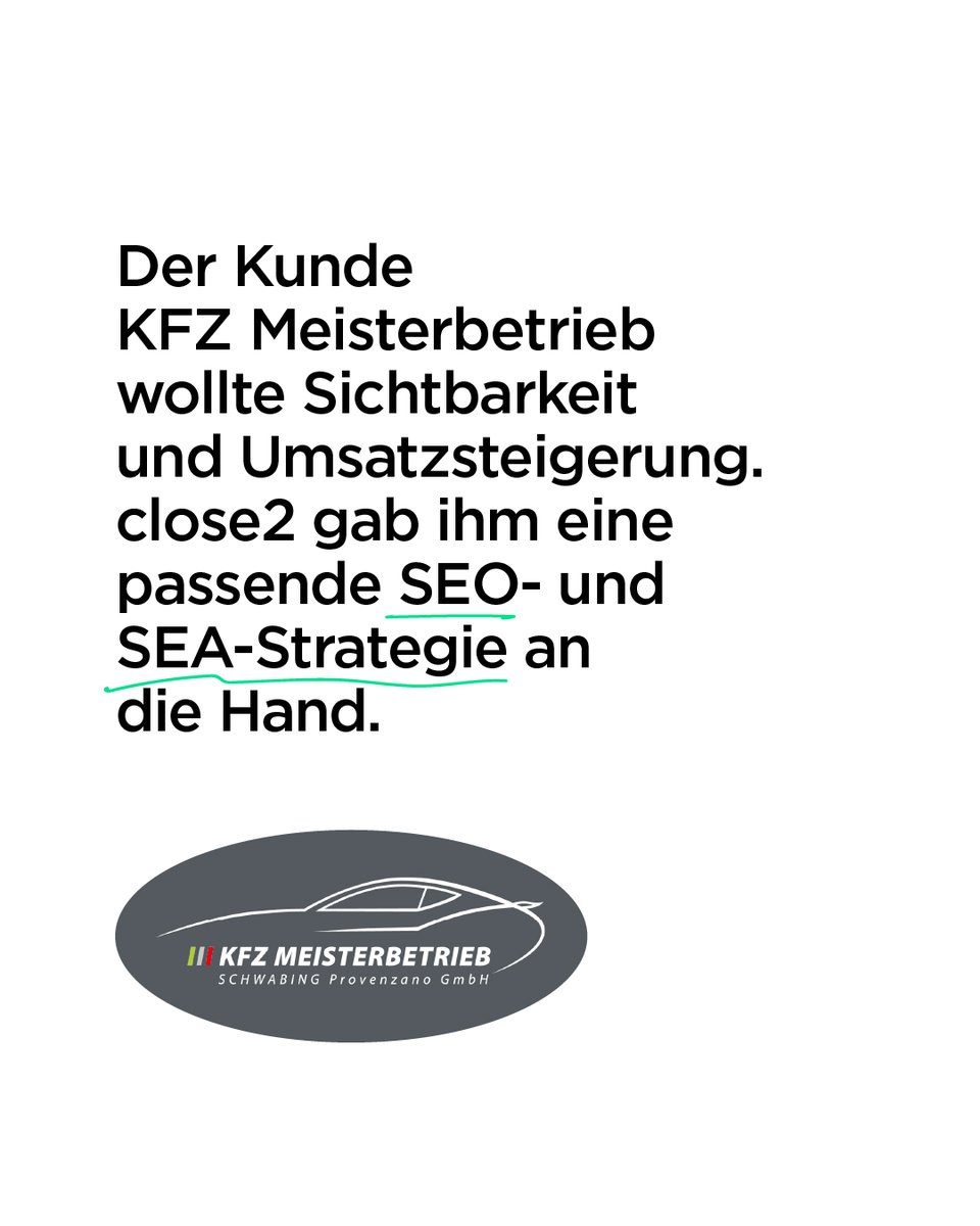 close2newmedia's tweet photo. Unser sehr geschätzter und mittlerweile langjähriger Kunde KFZ Meisterbetrieb Schwabing, ein inhabergeführtes Familienunternehmen aus München Schwabing, wollte mehr aus seinen Google Anzeigen herausholen. Er hat uns gebeten, sich deren anzunehmen.

#SEO #SEA #GoogleAds #close2 https://t.co/UrJl6czCKf