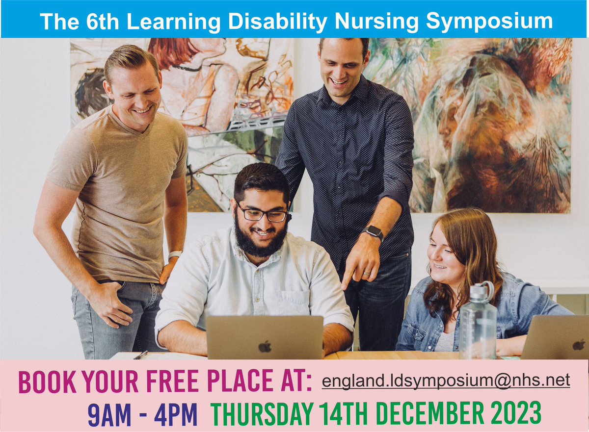 We’re only 3 weeks away from
The 6th Learning Disability Nursing Symposium!  We’ve got loads of fantastic presenters lined up to share their amazing work so don’t delay, get signed up! Book your free place at: england.Idsymposium@nhs.net