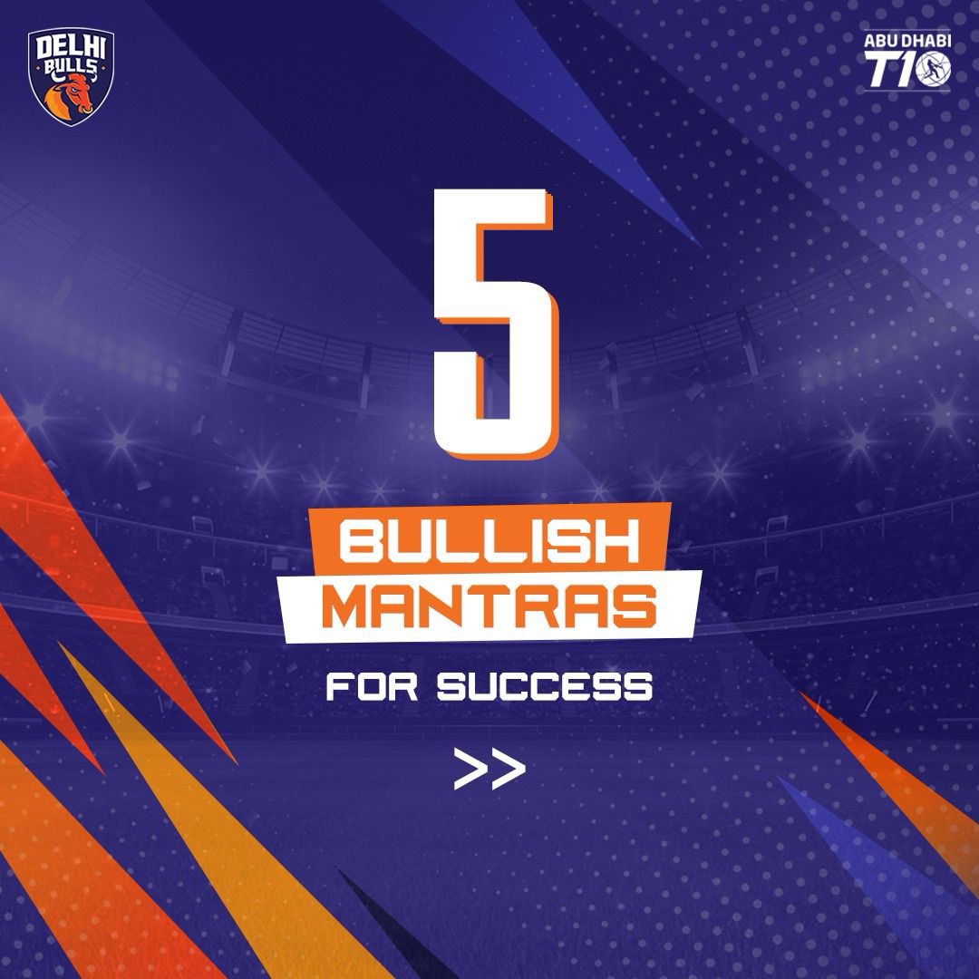 UAEBullsT10's tweet photo. Do you have a victory mantra for the Bulls, ahead of the Abu Dhabi T10 League?πͺ
Share them here π
#DelhiBulls #5days #Cricket #UAE #AbuDhabi #BullsInAction https://t.co/1vNRhPDzyv