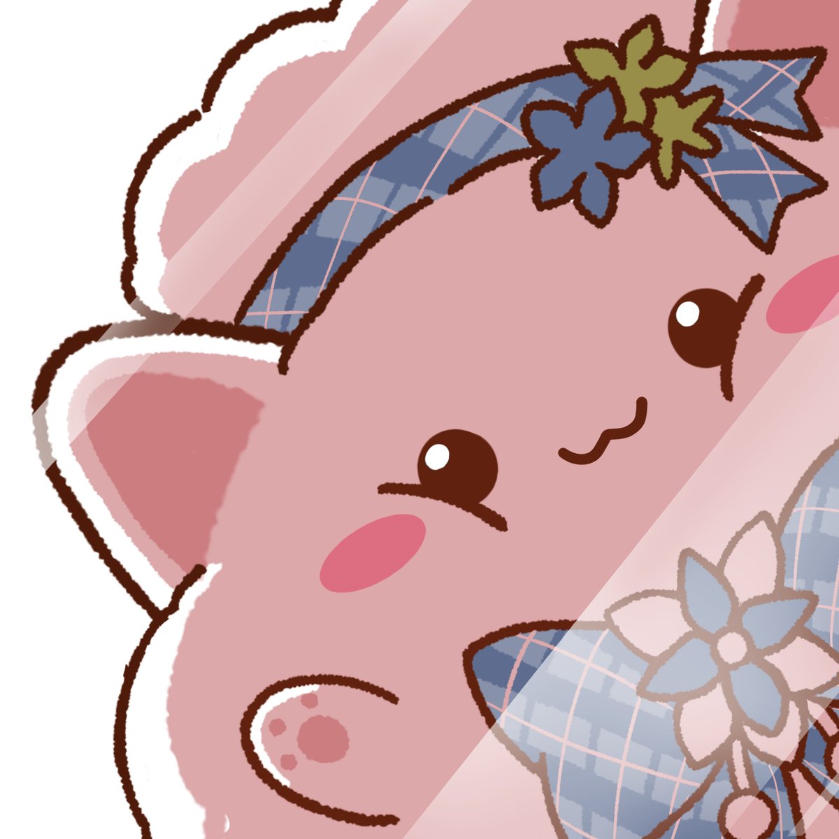 blush stickers :3 no humans hat pokemon (creature) white background flower  illustration images