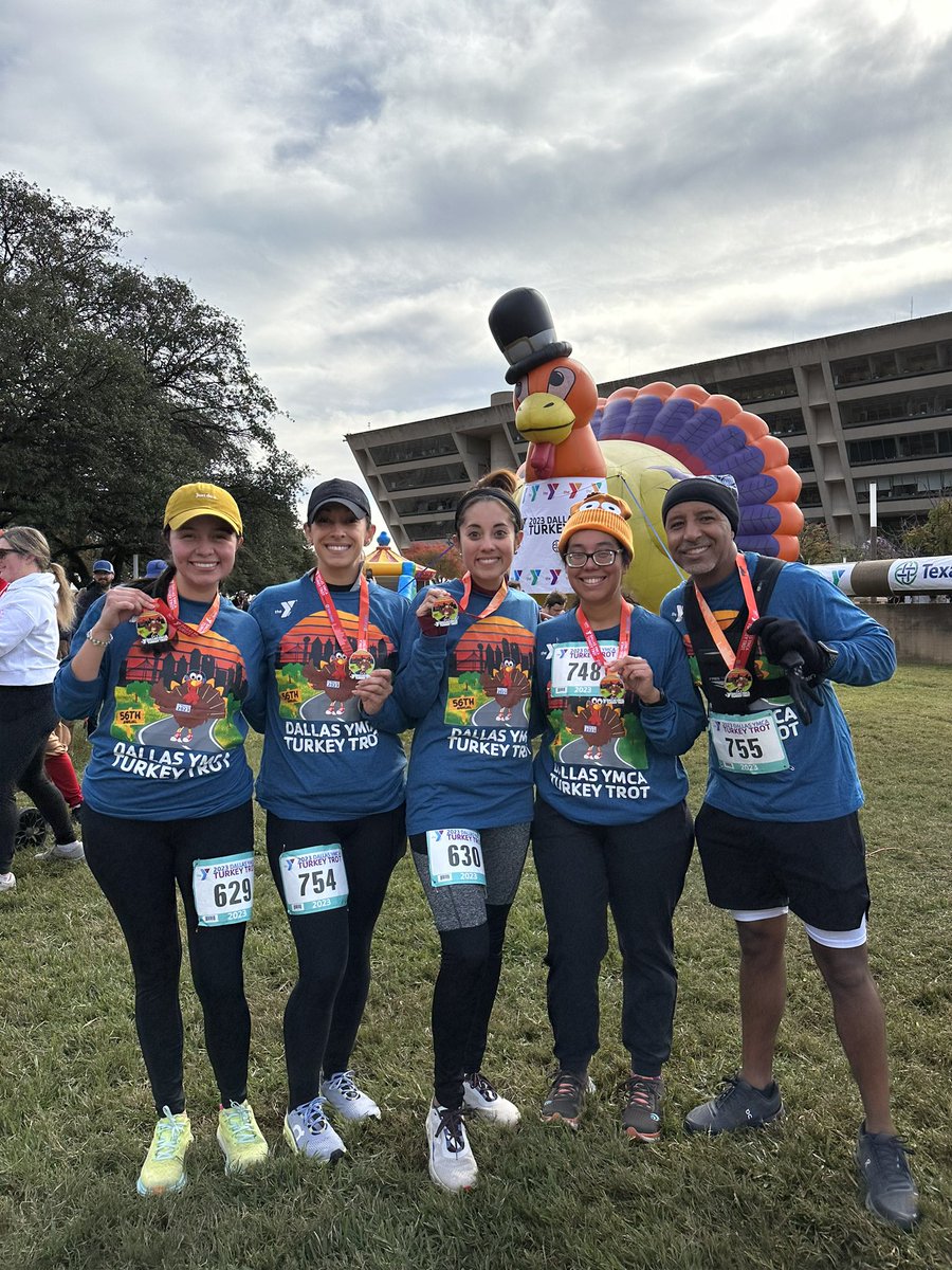 Thomas Haley teachers unofficial run club. 8 mile turkey trot ✅ Happy Thanksgiving! 🦃❤️🧡💛