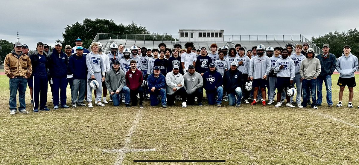 goliadfootball's tweet photo. Happy Thanksgiving! Blessed to be practicing during this time. Thank you to all the Tiger alum that stopped by this morning! https://t.co/wChf4DqQ6O