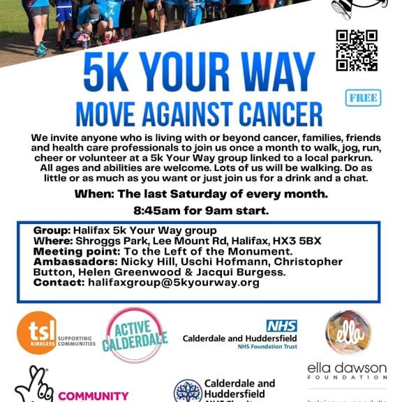 Nicola Hill (@nickyhill696) on Twitter photo Last Saturday of the month is almost upon us meaning it's nearly #5KYourWay day ๐ Join us @ShroggsPark. Lots of support for first timers & a welcoming group along with our friends from <a href="/Halifaxparkrun/">Halifax parkrun</a> For more info see the flyer or contact halifaxgroup@5kyourway.org Last Saturday of the month is almost upon us meaning it's nearly #5KYourWay day ๐ Join us @ShroggsPark. Lots of support for first timers & a welcoming group along with our friends from <a href="/Halifaxparkrun/">Halifax parkrun</a> For more info see the flyer or contact halifaxgroup@5kyourway.org