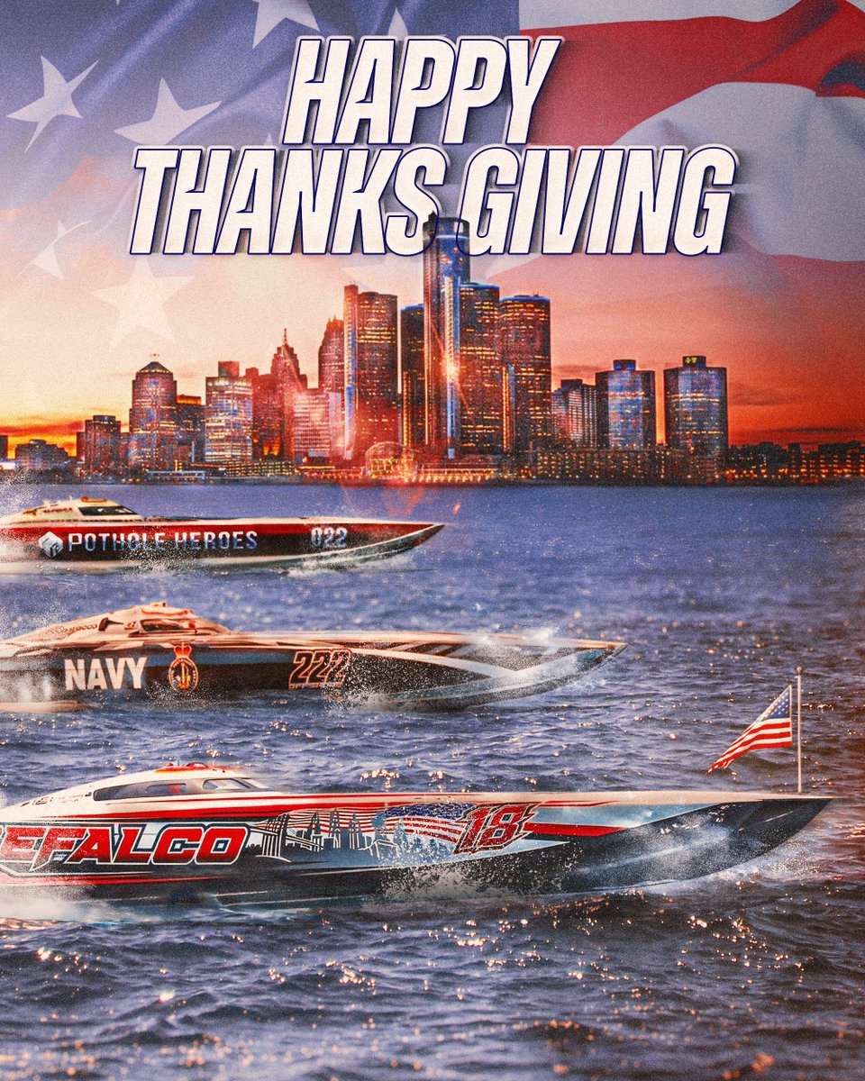 Happy #ThanksGiving from everyone at the UIM Class 1 World Championship🇺🇸🦃🚤

#Class1 #DifferentClass