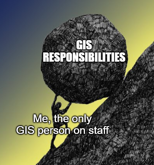 😰 I'm certain that many of you are in the same #GIS position as me.