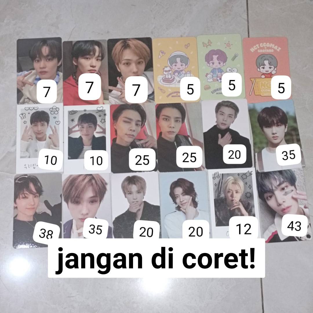 WAR PHOTOCARD NCT MURCE

Fix dapat Ready INA
HARGA BERSIH Ina
GO dom Salatiga, jateng
Jumat 24 November
Jam 19.30 
Link go : line.me/R/ti/g/YdHjC_j…
war nct jisung johnny yuta chenle xiaonjun sungchan shotaro