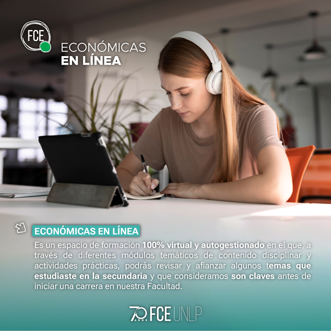 economicas_unlp's tweet photo. ECONÓMICAS EN LÍNEA👩‍💻
Una propuesta destinada a estudiantes del último año de la escuela secundaria que deseen repasar y fortalecer sus conocimientos en determinadas áreas temáticas, 100% virtual y autogestionada
🔗https://t.co/bfutqhNhSW https://t.co/5DtVjBZJKa