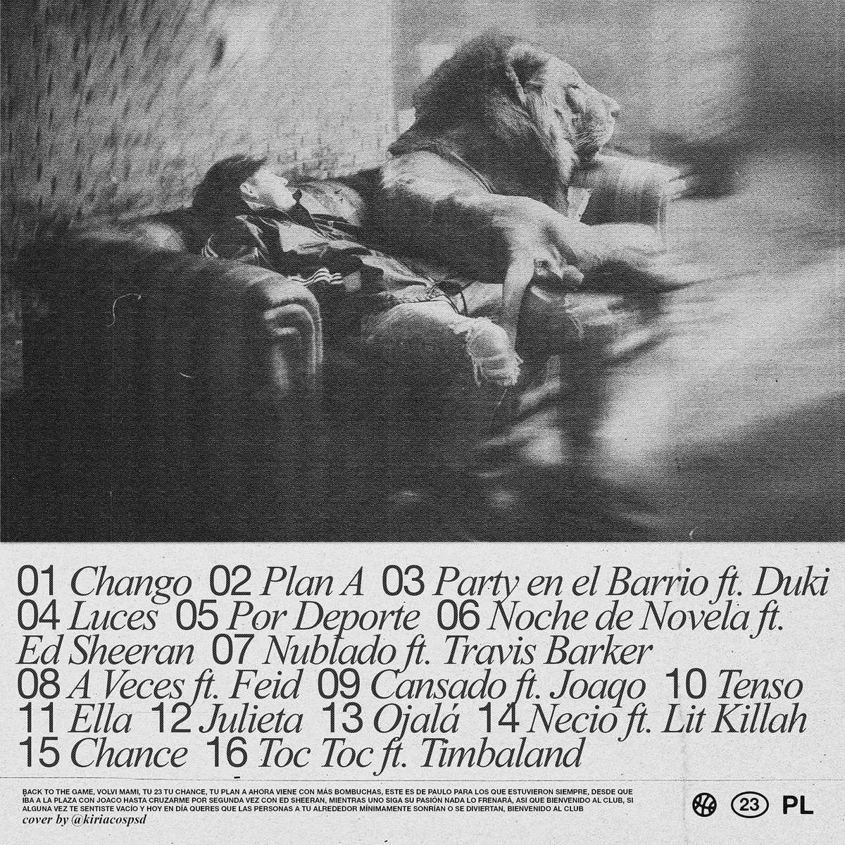 londraData's tweet photo. Les dejo un hilo de Paulo Londra hablando sobre las canciones del álbum "BACK TO THE GAME" en Spotify. https://t.co/stEIpekL6B