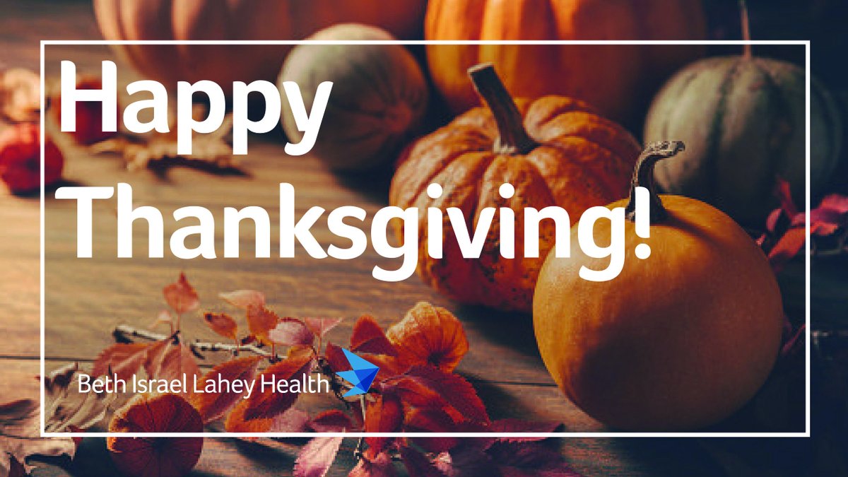 Thanksgiving gratitude knows no bounds, even from all of us at Beth Israel Lahey Health. We want to wish you all a heartwarming and healing holiday surrounded by the love of family and friends. 🦃💙

#BILH #Thanksgiving