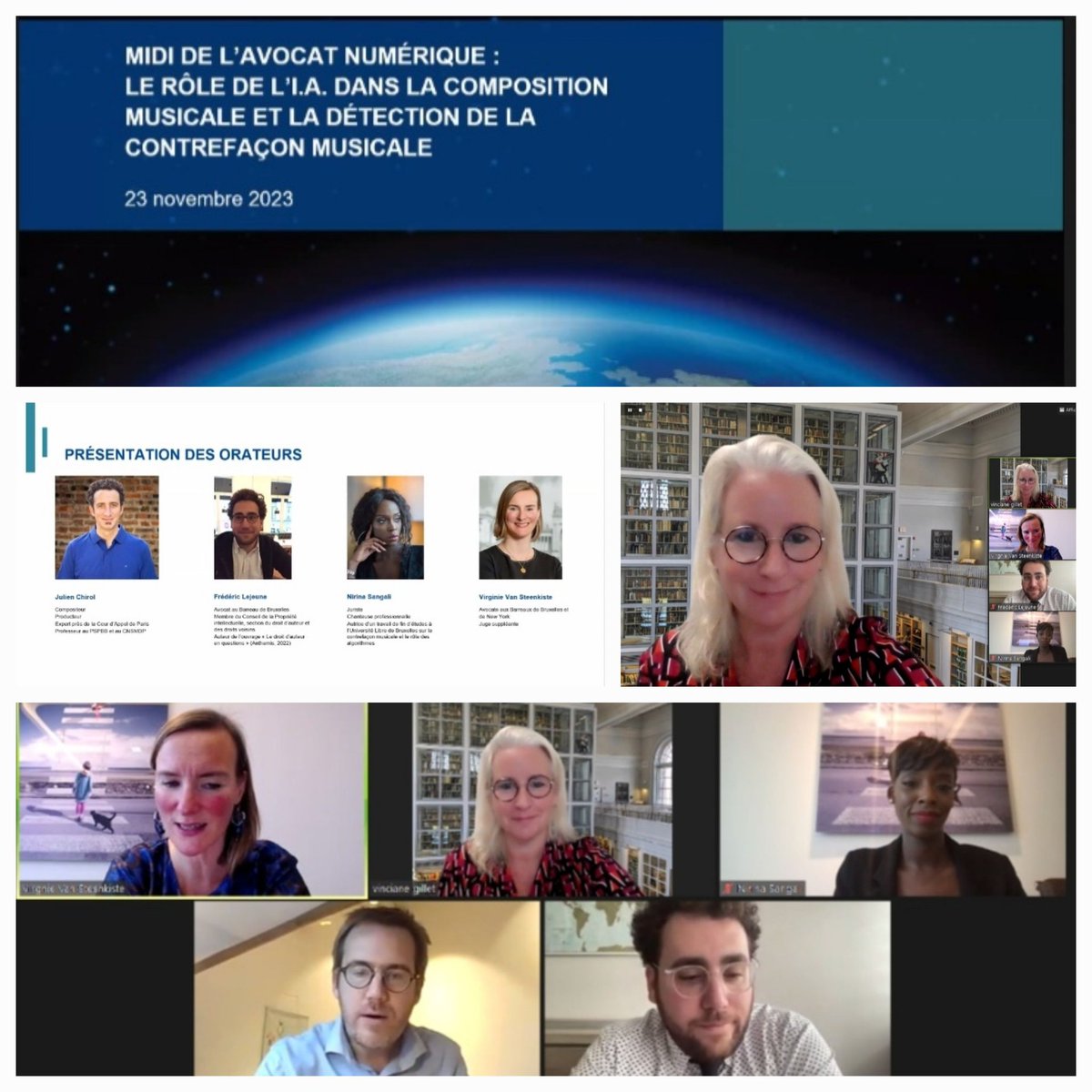 Merci aux orateurs @VirginieVanSteenkiste @JulienChirol <a href="/FredericLejeune/">Frédéric Lejeune</a> @NirinaSangali pour leurs interventions ce 23/11/23 sur l'#IA dans la #musique

Explorons les horizons de l'#IA dans le #secteurartistique. 

#contrefaçon #Art  #protectiondesoeuvres  #avocat  
<a href="/oBarreaux/">AVOCATS.BE</a>