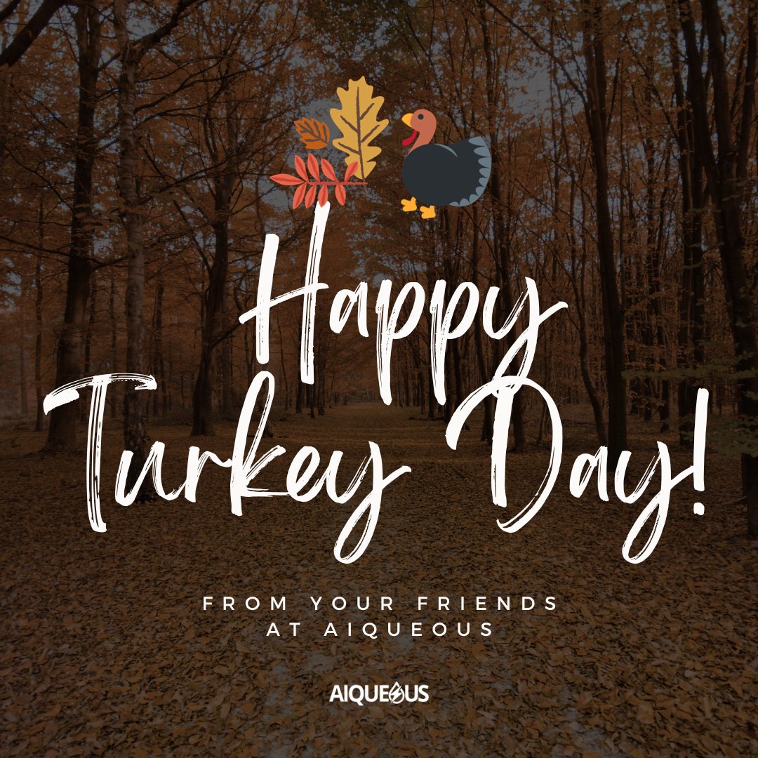 From your friends at AIQUEOUS, we wish you and your loved ones a Happy Turkey Day!