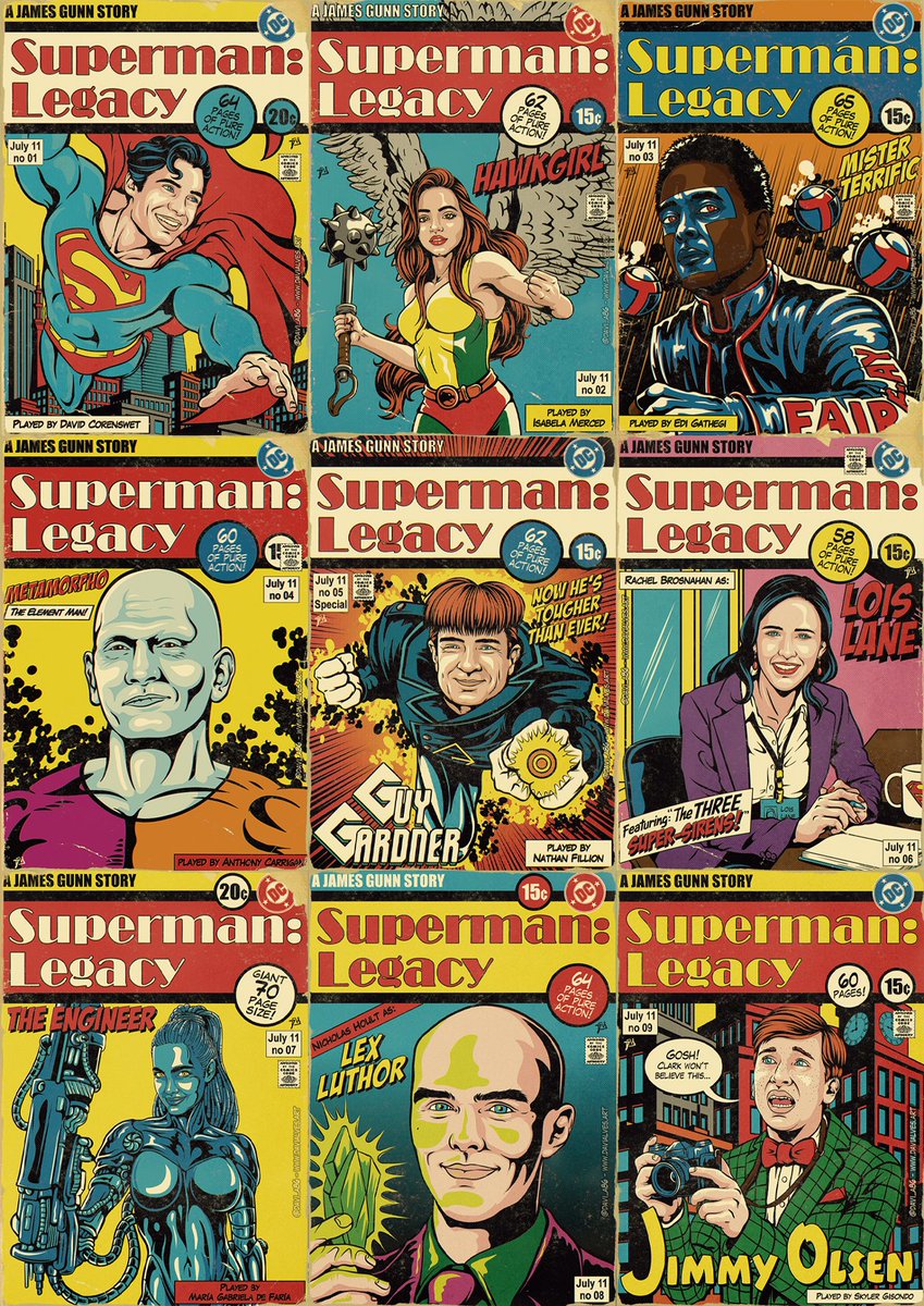 davi_a86's tweet image. #tbt My journey (for now) of Superman: Legacy retro cover fanarts. I hope you're enjoying it... ☺️
Which one is your favorite? 🤔