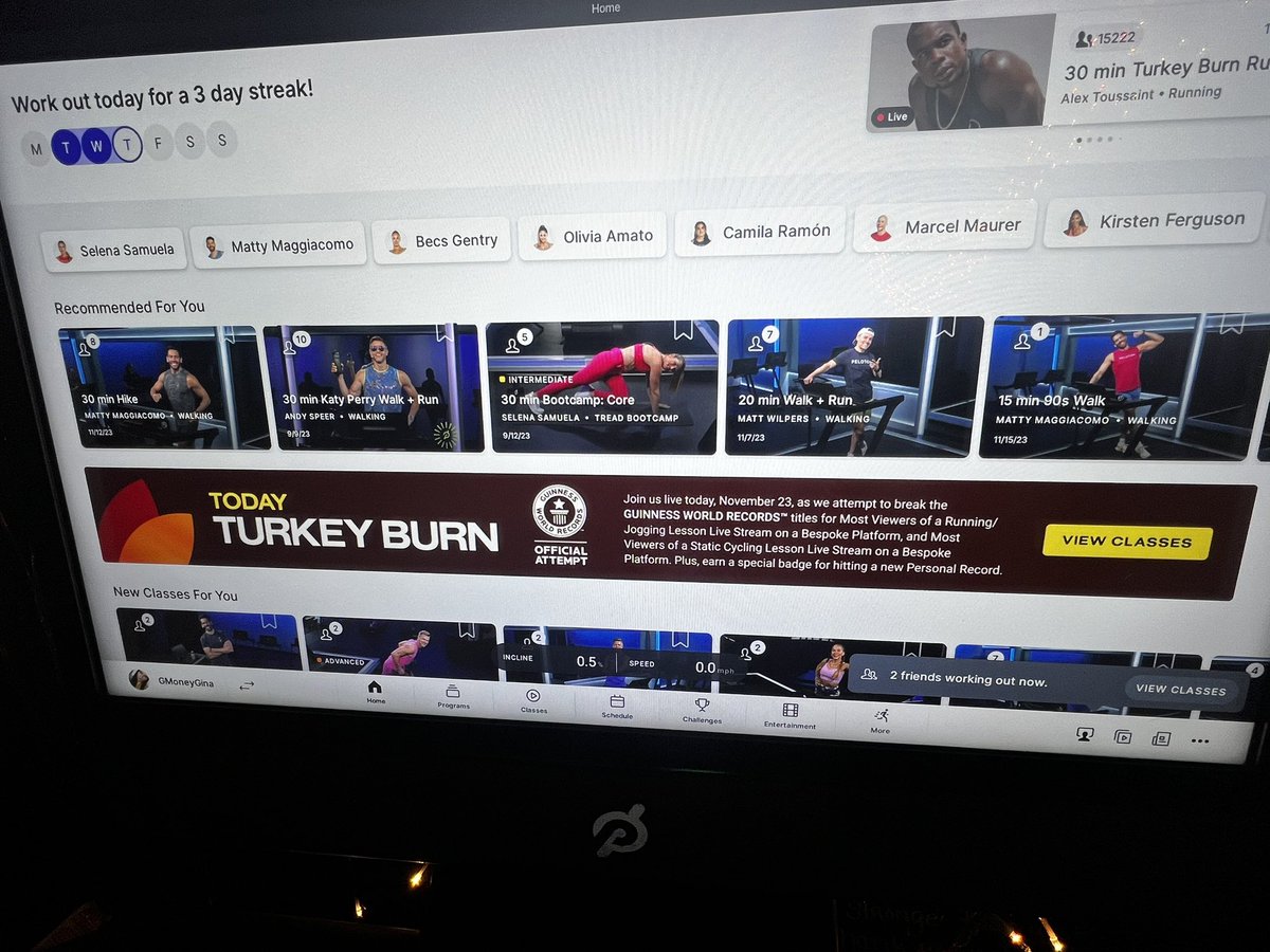 ginamarieg1978's tweet photo. @onepeloton #turkeyburn run was fire 🔥 GMoneyGina #worldrecord https://t.co/buGZIH6NNL