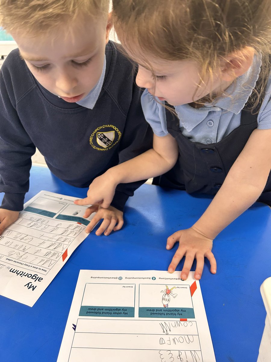 CCCRPrimary's tweet photo. Miss Bridge went through an algorithm with Y1 to make a crazy monster. After following it, we soon realised not all pictures looked like Miss Bridge’s so we debugged and wrote a better algorithm! 🤖#cccry1 #cccrcomputing https://t.co/4jzrJZIhEf