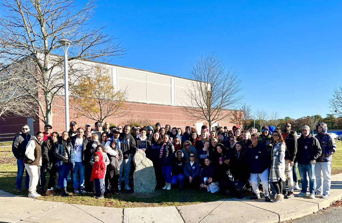 Ryan Hendricks-a gift who lives on in all who knew him. This morning’s dedication of a stone in his honor at MMHS is symbolic of the strength of our #MASHPEE community-coming together to ensure that Ryan’s legacy of respect + kindness continues to influence us all. #FalconForever