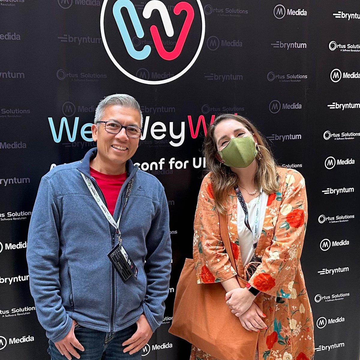 👋 Hey @WeyWeyWeb. @kvmaes and @LauraKalbag are both here for the next two days, and would love to meet you! And don’t miss Laura’s talk tomorrow afternoon 😊 #WeyWeyWeb23