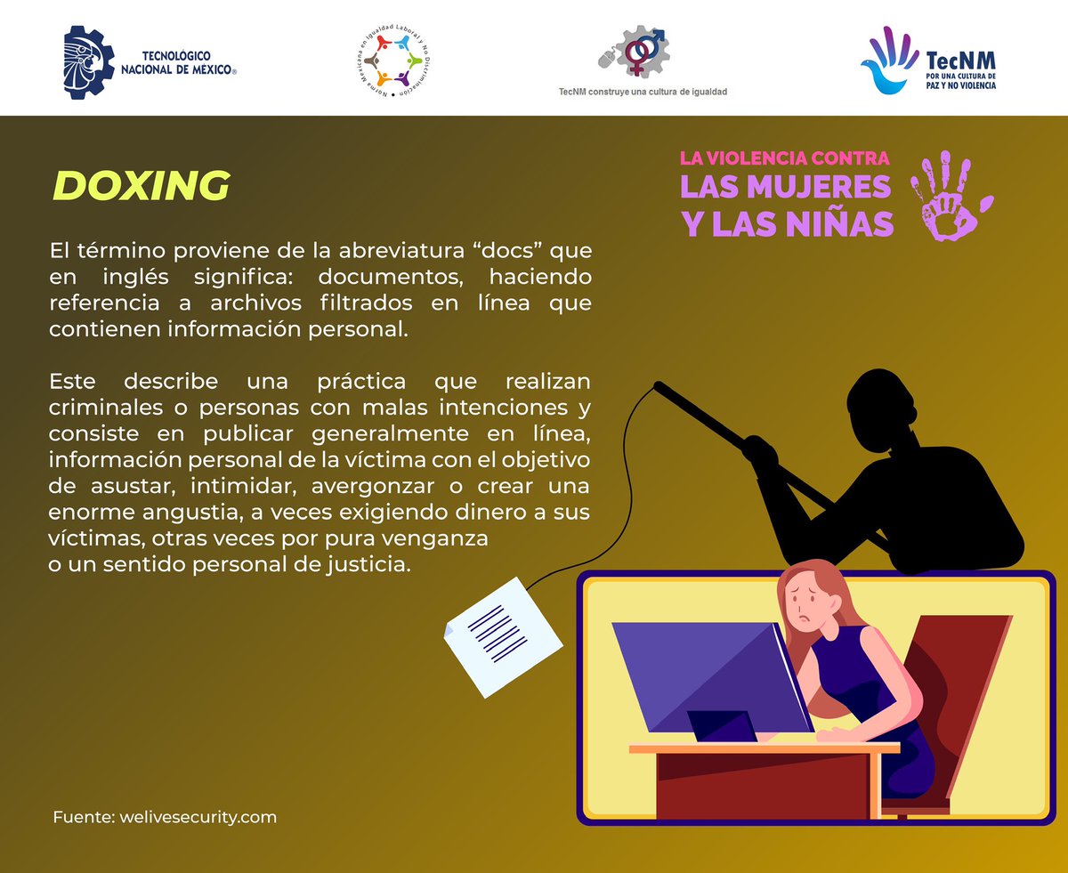 TecNM_MX's tweet photo. #ElTecNMInforma
El acoso cibernético también es violencia, pues afecta gravemente a las víctimas en el desarrollo de su personalidad.

Más información 👉 https://t.co/Zqs4f1tndk

#SomosTecNM https://t.co/fReK0h38x6