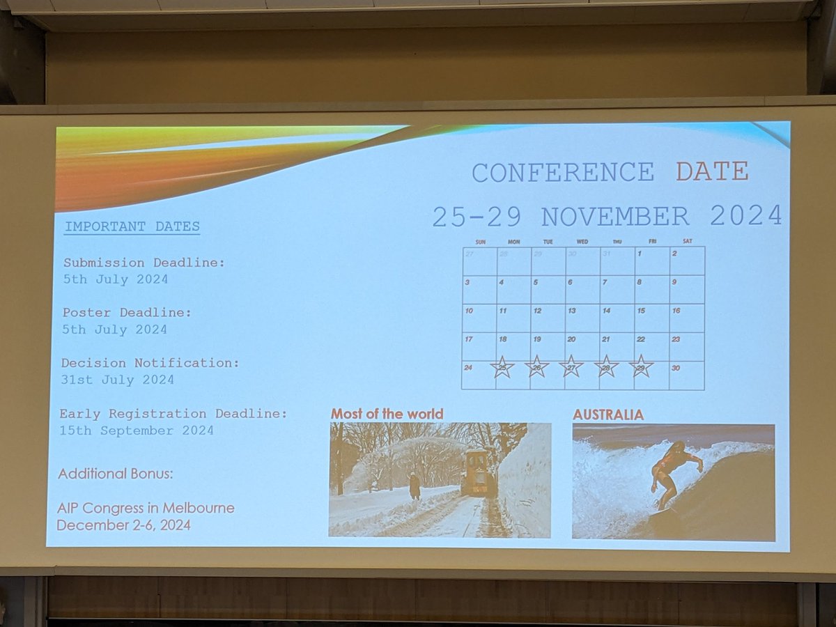 Day 4 of #QTML2023 and the venue for #QTML2024 is just announced... Melbourne, Australia! Relevant dates: