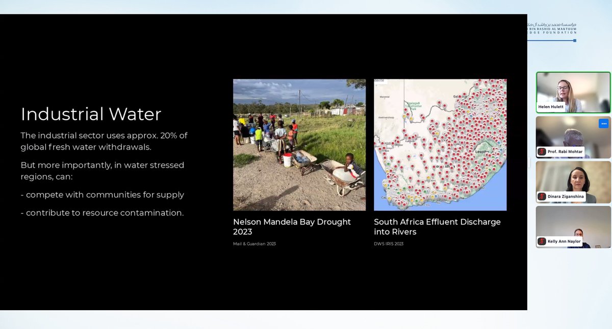 MBRF_Knowledge's tweet image. Helen Hulett, Industrial Water Security Specialist, Talbot: The industrial sector uses approx. 20% of global freshwater withdrawals.

#MBRF
#KnowledgeSummit