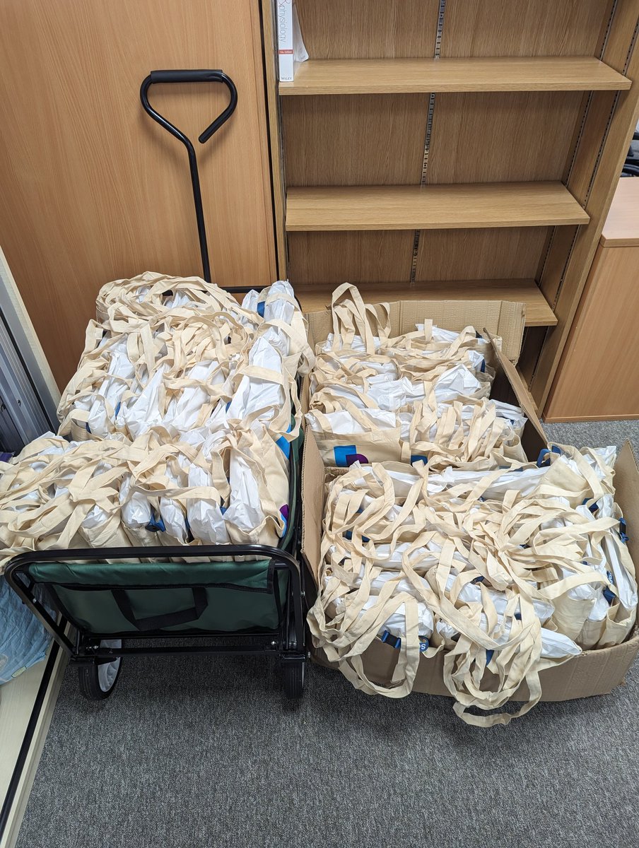 It's that time of year again when we pack up the first year students uniform bags ready for handing out on Monday 💜💙