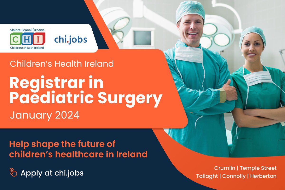 Realise your goals in a supportive work environment with a collaborative culture. Applications are invited for the role of Registrar in Paediatric Surgery. Apply here: ow.ly/ugQE50QaKoA