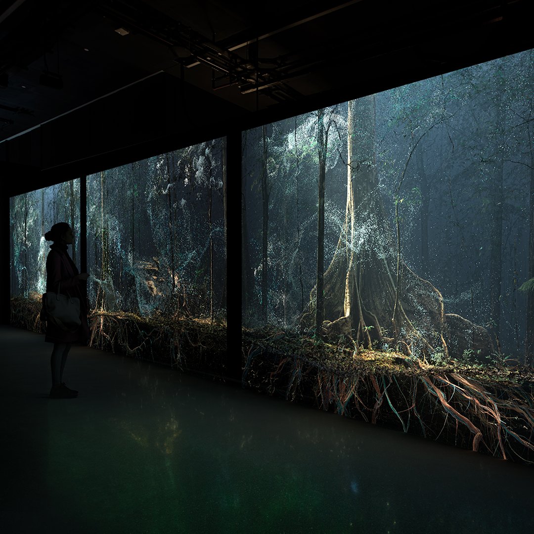 Might we remember ourselves as extensions of the changing Earth? Next Friday, our biggest and most immersive in-person offering opens in the heart of London. Spaces are filling up fast! buff.ly/3SY0uc3Image: Breathing with the Forest, by @marshmallowlf