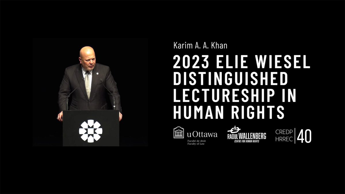 In a world grappling with the complexities of international justice, explore the intersection of justice, human rights, and our shared humanity with Mr. Karim Khan, Chief Prosecutor of the International Criminal Court. 

🌐 bit.ly/3sMBr0Z
