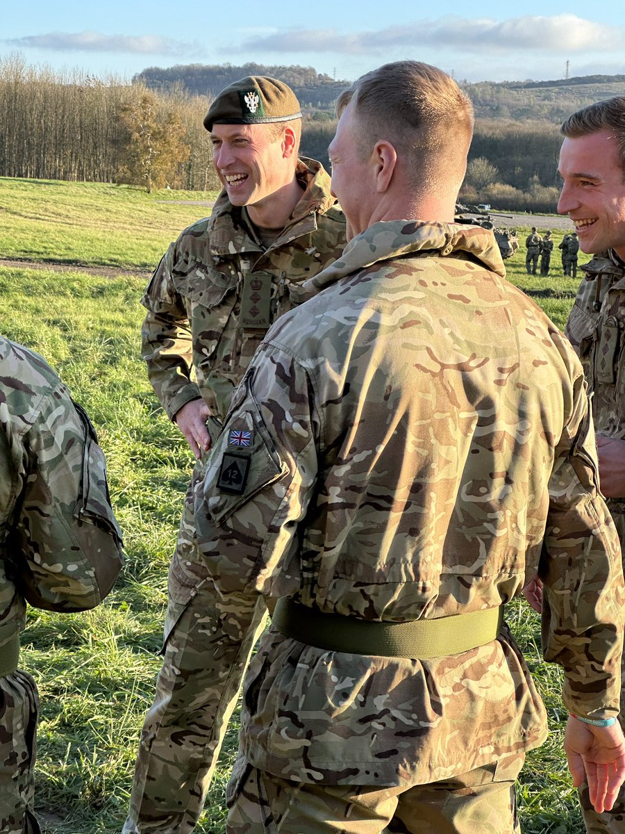 The Prince of Wales is meeting service personnel from 1st Battalion The Mercian Regiment at Salisbury Plain. HRH became Colonel-in-Chief of the Regiment in August. @ForcesNews @KensingtonRoyal @MercianRegiment