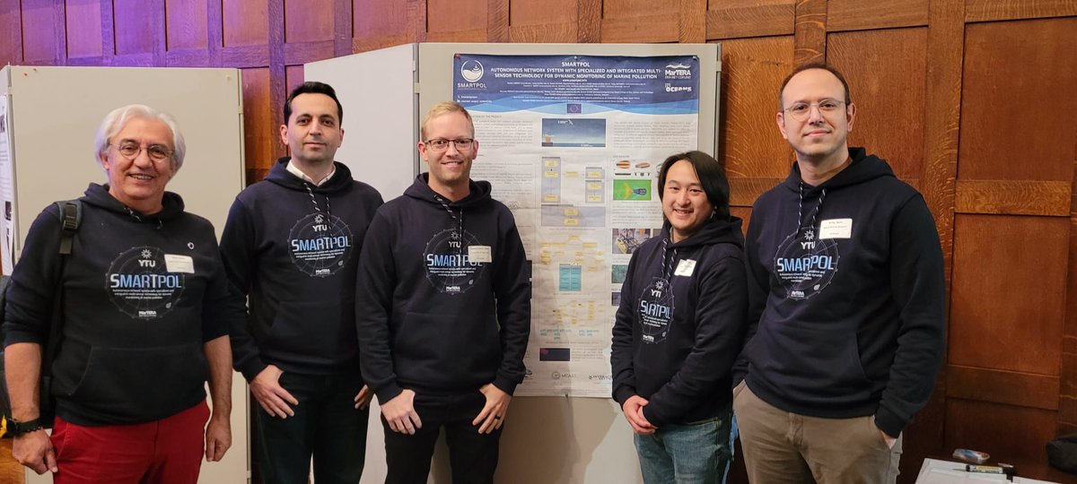 Smartpolproject's tweet photo. 🌊 Our SMARTPOL team from @YildizEdu &amp; #SirenaMarine proudly attended the #MarTERA Project Meeting!
📅 22-Nov-23
📍 Brussels
💡 This event organised by @jpioceans was an opportunity to showcase the progress of #MarTERA projects and to join forces for healthy and sustainable #Seas https://t.co/RVqnVDJyDA