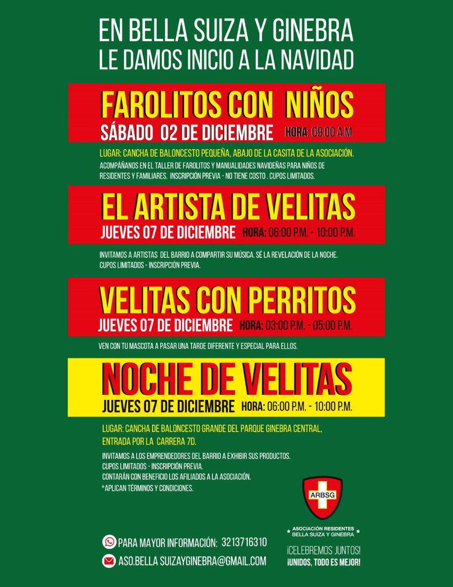 Damos inicio a la Navidad ¡Les esperamos! #UnidosTodoEsMejor #BellaSuiza #ARBSG