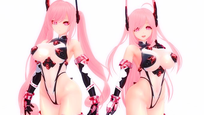 神奈ちゃんママの変身後はツーサイドアップ