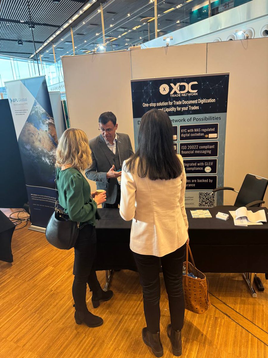 Busy day for XDC Trade Network at GTR Nordics 2023 in Stockholm! Grateful for the engaging conversations and fantastic connections made at Stand #28. Thank you for being part of our journey! #XDCatGTR #TradeInnovation #GTRNordics