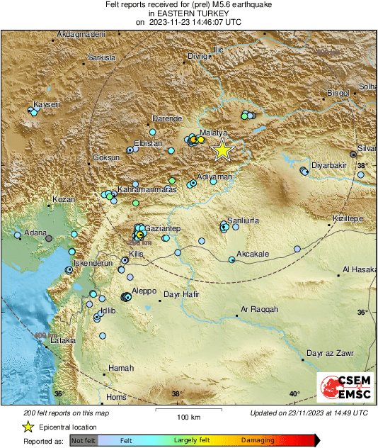 Malatya-Adıyaman pütürge segmenti üzerinde 5,6 büyüklüğünde bir deprem oldu.

Ağır hasarlı ve orta hasarlı yapılardan uzak durunuz.
#deprem